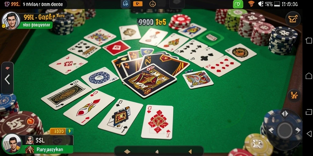 Menampilkan gameplay seru permainan Gaple di 99SL.