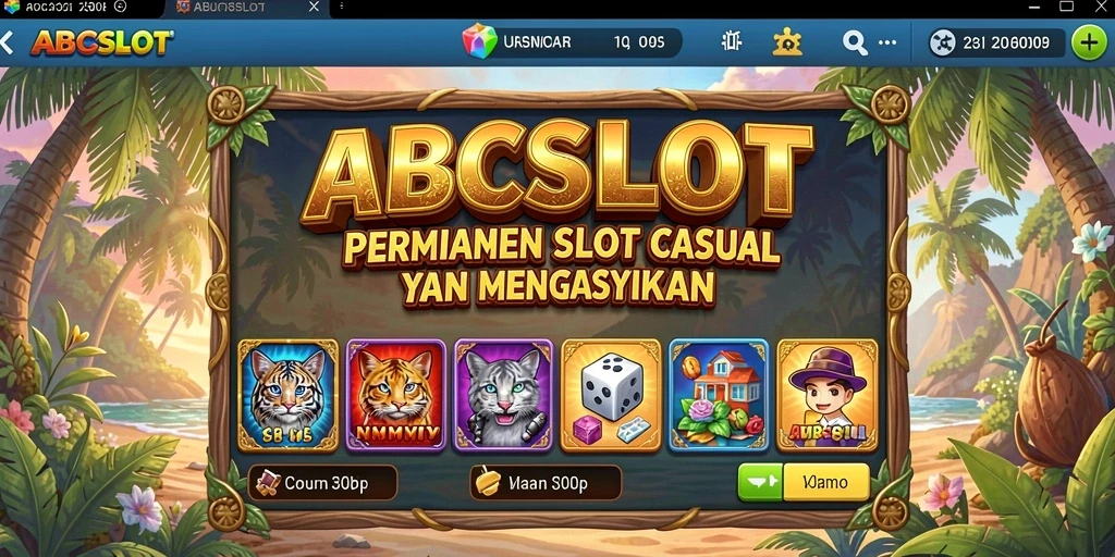 Screenshot menunjukkan gameplay menarik dari ABCSLOT dengan tema slot yang menyenangkan.
