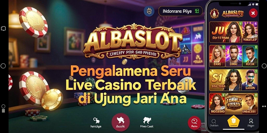 Tampilan gameplay ALBASLOT yang menarik dan dinamis dalam Live Casino.