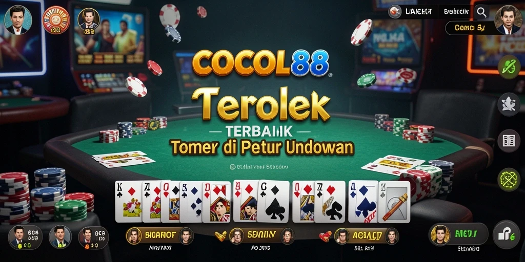 Screenshot gameplay seru COCOL88 menampilkan aksi permainan Poker.