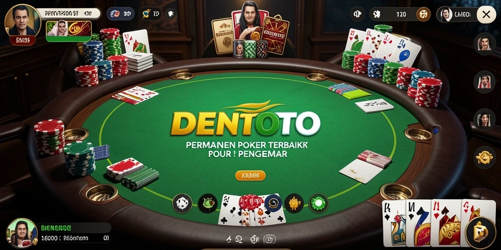Tampilan gameplay Poker yang seru dan menegangkan.