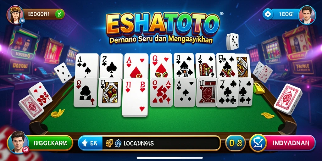 Tampilan menarik ESHATOTO saat bermain Domino online.