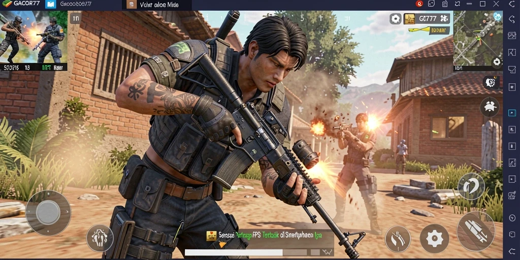Screenshot gameplay GACOR77 yang menunjukkan aksi tembak-menembak seru.