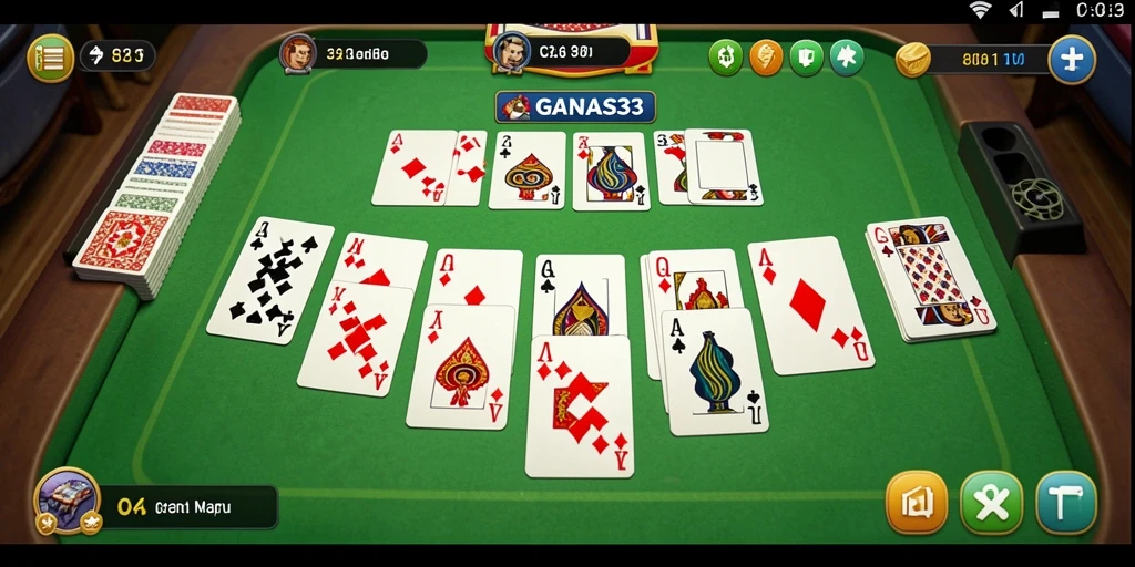 Tampilan menarik dari gameplay Gaple di GANAS33.
