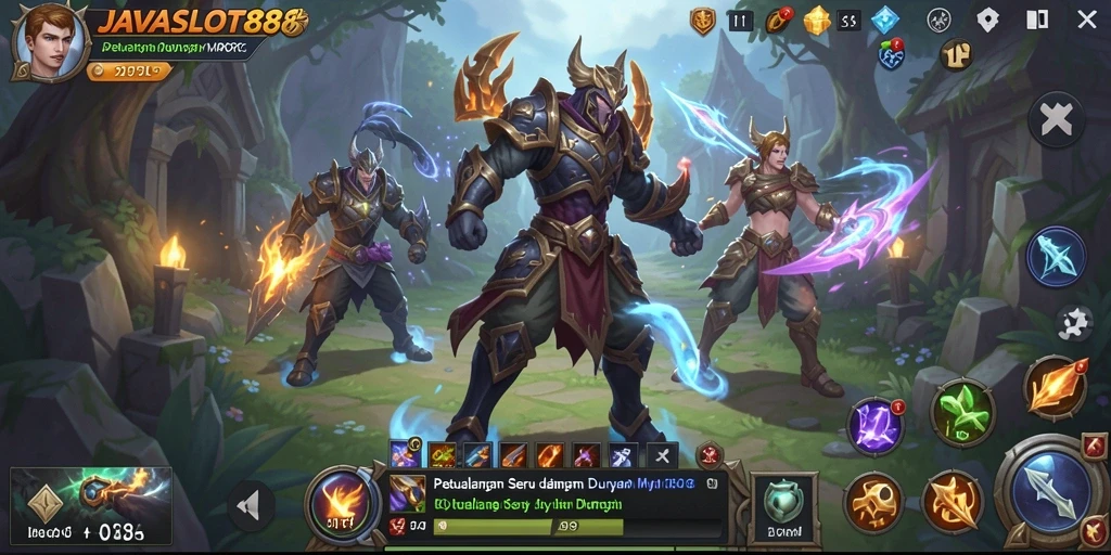 Screenshot dari gameplay petualangan seru di JAVASLOT88.