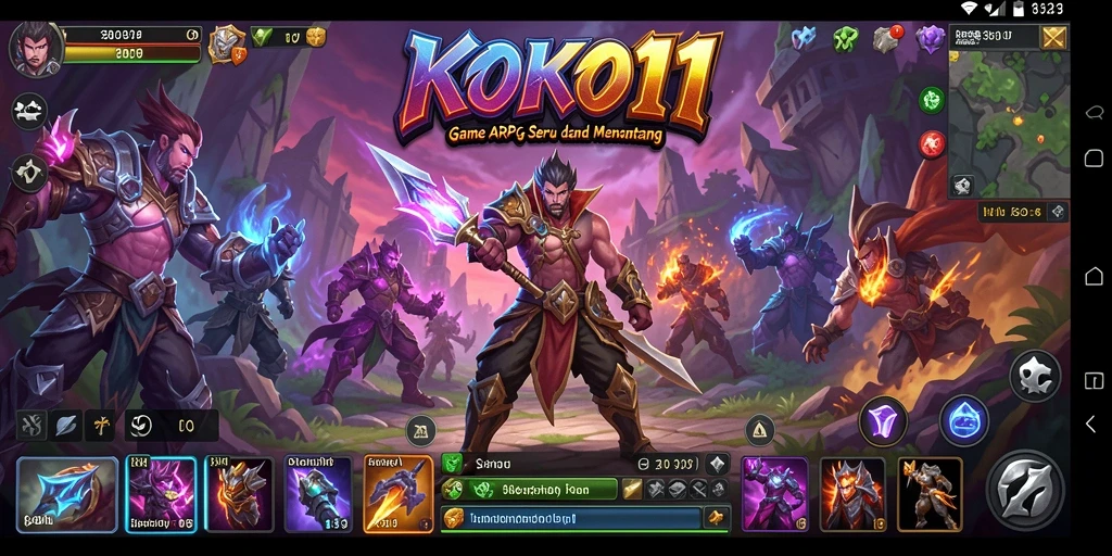 Screenshot gameplay KOKO11 menampilkan aksi seru karakter dalam pertempuran ARPG.