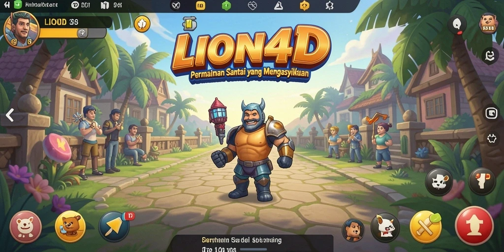 Tampilan gameplay LION4D yang menyenangkan dan penuh warna.