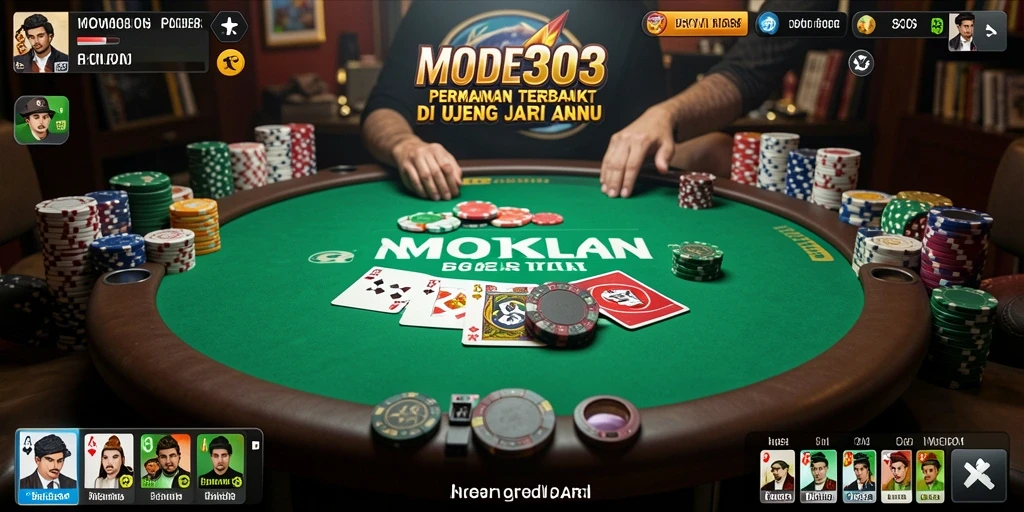 Screenshot GAMEPLAY poker di MODE303 yang menarik.