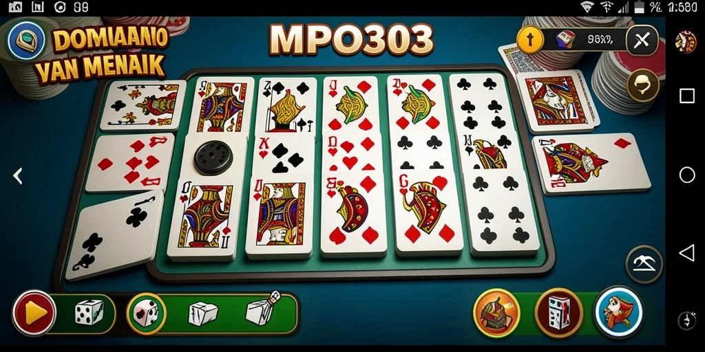 Tampilan menarik dari gameplay Domino MPO303 yang mengasyikkan.