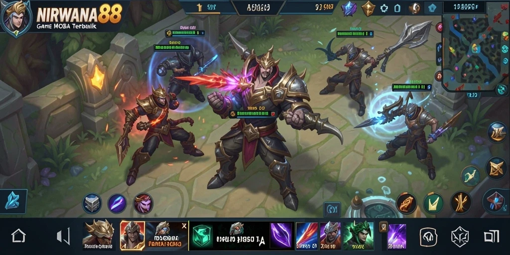 Tangkapan layar gameplay NIRWANA88 yang menampilkan aksi pertarungan seru.