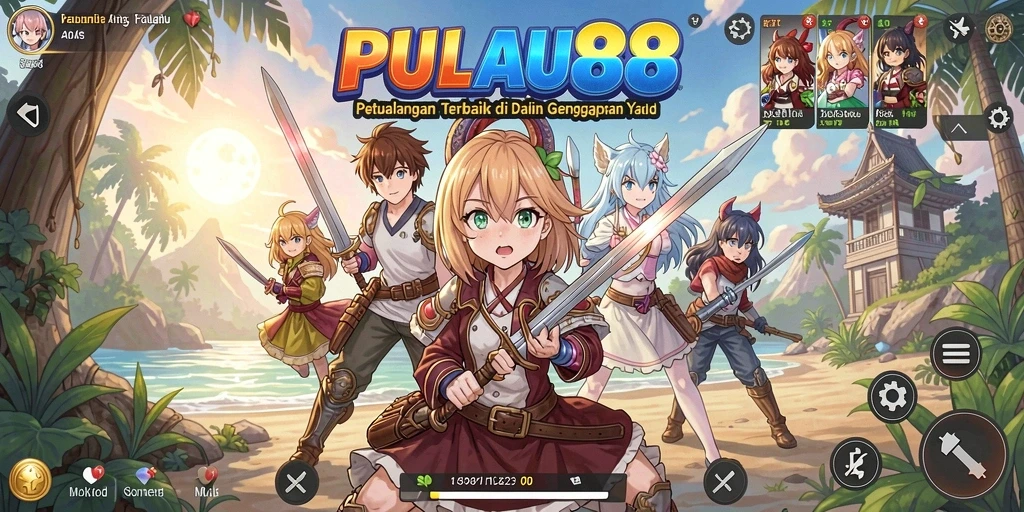 Screenshot gameplay PULAU88 yang menampilkan pertarungan Anime yang seru.