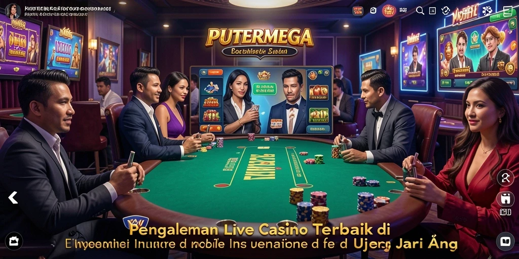Tampilan gameplay Live Casino yang mengesankan dan interaktif di PUTERMEGA.