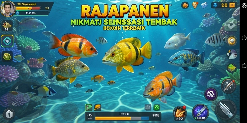 Tampilan gameplay seru dari RAJAPANEN yang penuh aksi Tembak Ikan.