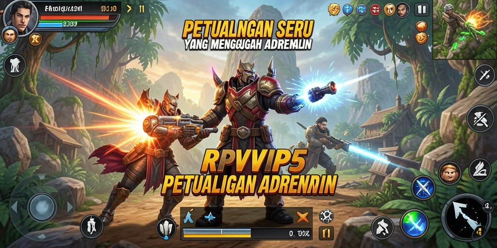 Tampilan gameplay RPVIP5 dengan petualangan yang menegangkan.