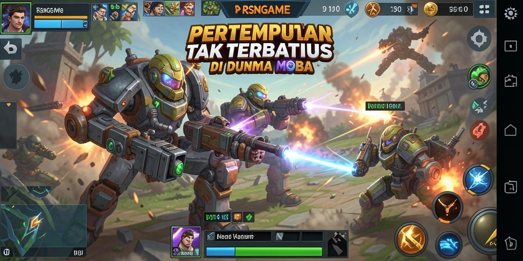Screenshot utama RSNGAME yang menampilkan aksi pertempuran seru.