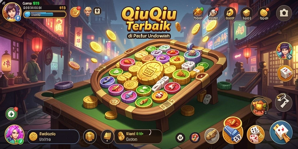 Tampilan gameplay QiuQiu yang seru dan menarik.