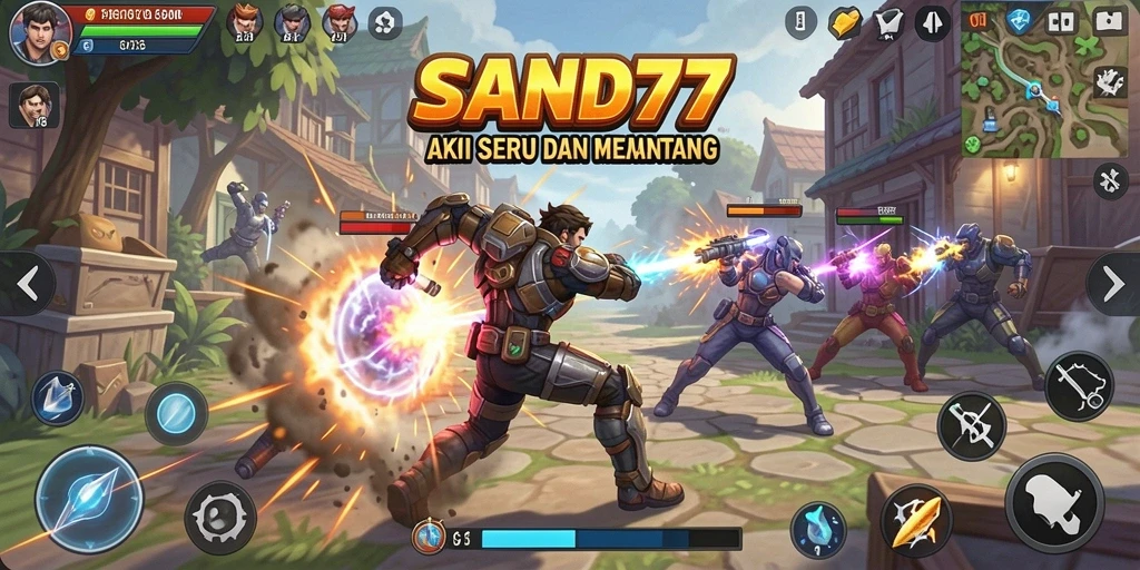 Tampilan gameplay SAND77 yang menegangkan dan seru.