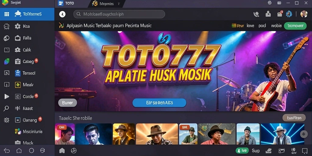 Tampilan gameplay TOTO777 yang menampilkan pengguna bernyanyi dengan lirik.