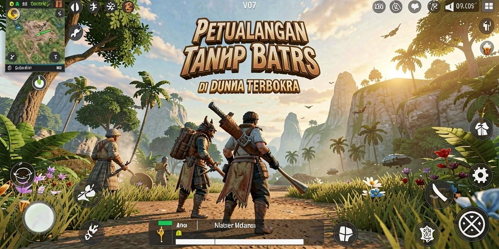 Tampilan gameplay V07 yang menakjubkan di dunia terbuka.