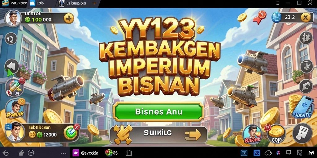 Tangkapan layar gameplay YY123 menampilkan keseruan membangun bisnis.