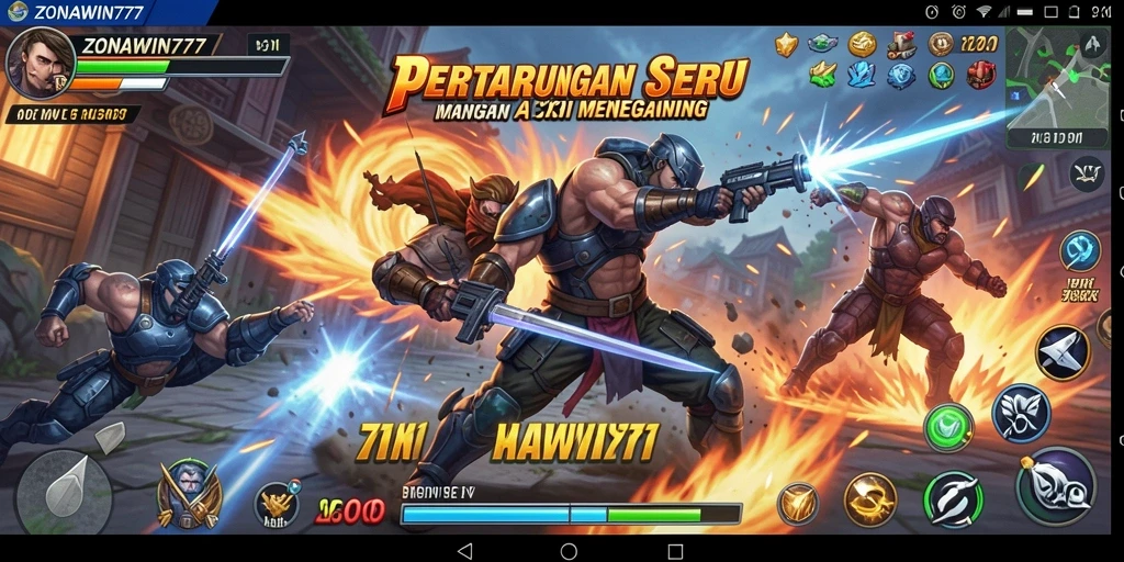 Tampilan gameplay seru dan penuh aksi di ZONAWIN777.
